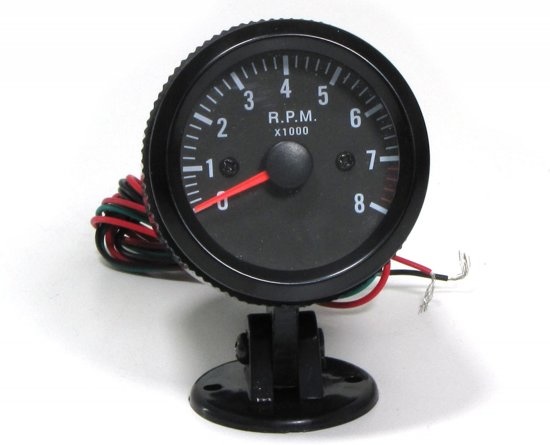 Toerenteller 52 mm Zwart