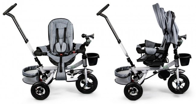 Kinder loopfiets - multifunctionele duw-driewieler - 360 ° draaibare zitting