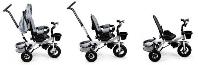 Kinder loopfiets - multifunctionele duw-driewieler - 360 ° draaibare zitting
