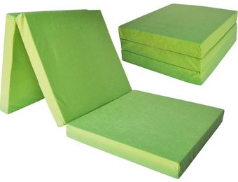 Logeermatras extra dik - groen - camping matras - reismatras - opvouwbaar matras - 195 x 70 x 15