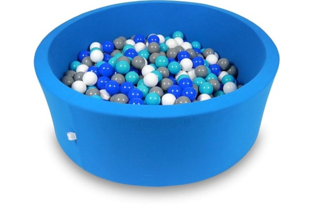 Ballenbak - 500 ballen - 115 x 40 cm - ballenbad - rond blauw