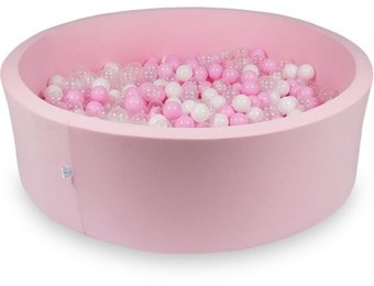 Ballenbak XXL - 700 ballen - 130 x 40 cm - ballenbad - rond roze
