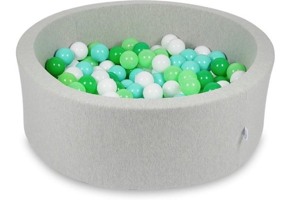 Ballenbak - 200 ballen - 90 x 30 cm - ballenbad - rond grijs