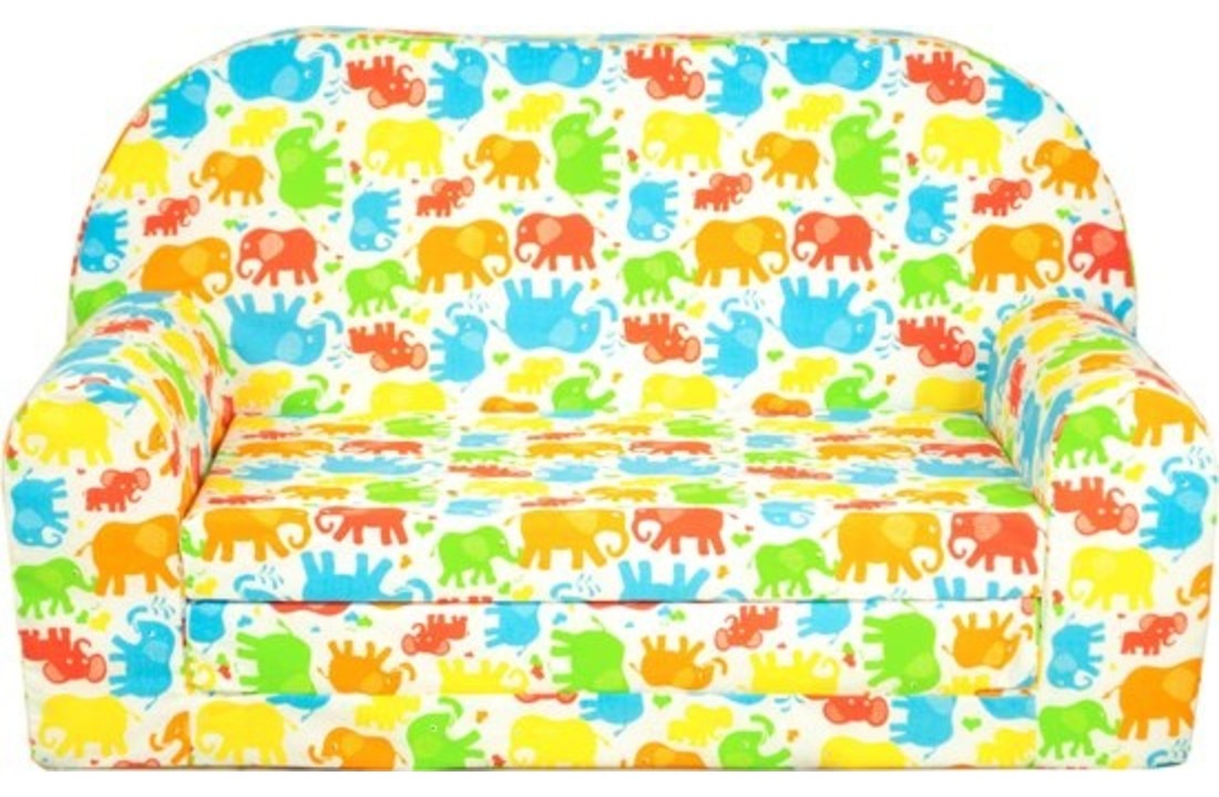 Kinder Slaapbank en logeerbed in één - 85cm x 60cm - Olifantjes