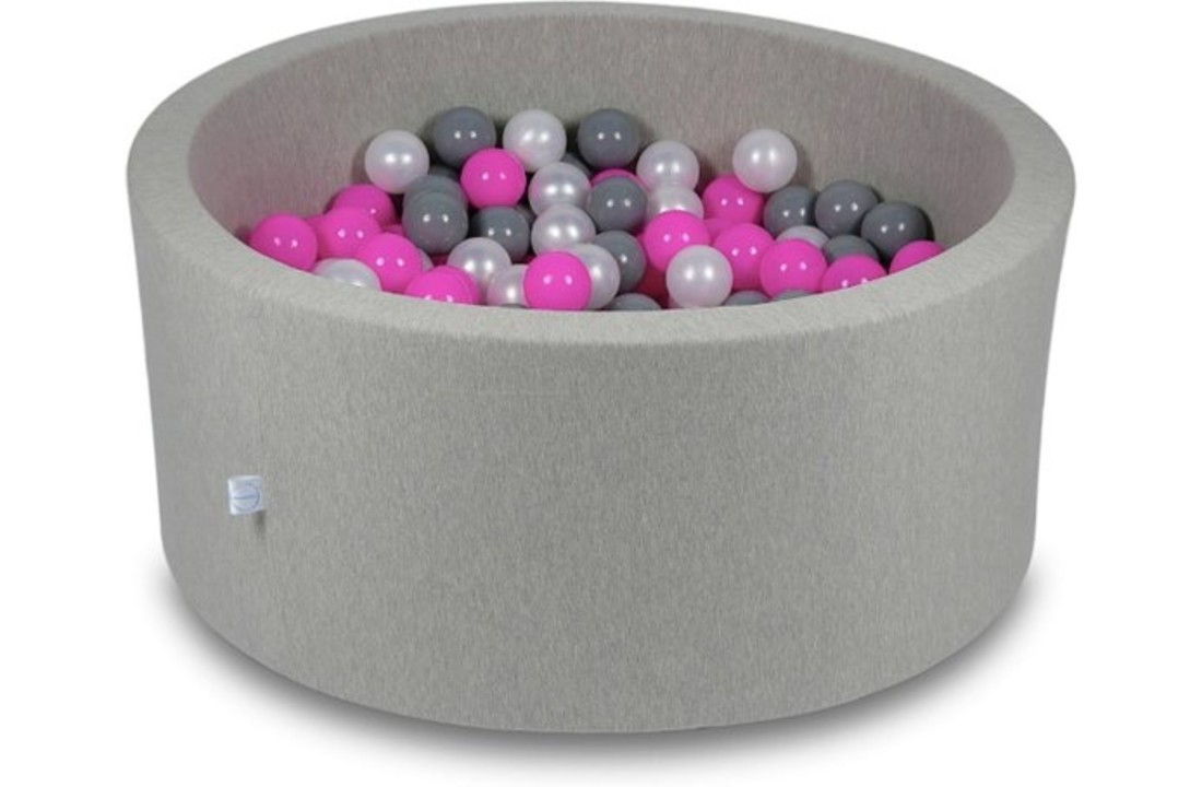 Ballenbak - 300 ballen - 90 x 40 cm - ballenbad - rond grijs