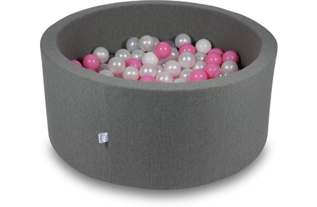 Ballenbak - 300 ballen - 90 x 40 cm - ballenbad - rond donker grijs