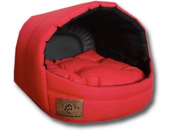 Hondenmand - kleine hond - box - hondemand - 45 x 49 x 36 cm - rood - hondenbed - hondebed