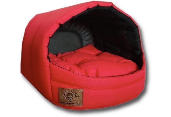 Hondenmand - kleine hond - box - hondemand - 45 x 49 x 36 cm - rood - hondenbed - hondebed