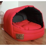 Hondenmand - kleine hond - box - hondemand - 45 x 49 x 36 cm - rood - hondenbed - hondebed