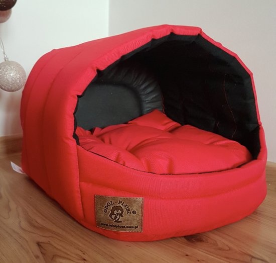 Hondenmand - kleine hond - box - hondemand - 45 x 49 x 36 cm - rood - hondenbed - hondebed