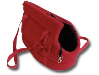 Hondendraagtas - kleine honden - honden transporttas - rood - 36x19x23 cm - stijlvol - schoudertas
