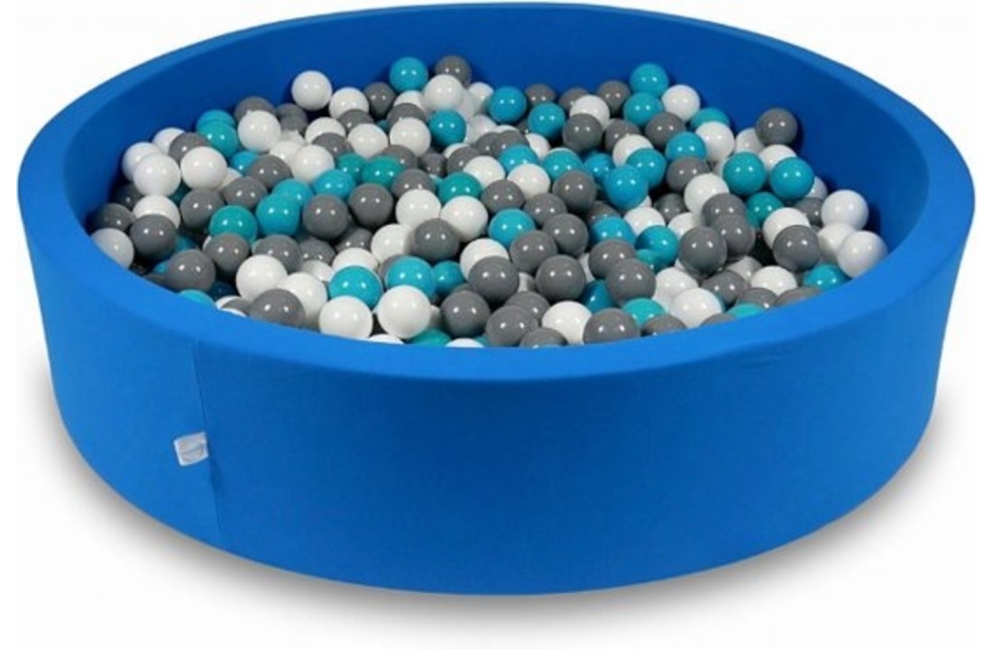 Ballenbak - 600 ballen - 130 x 30 cm - ballenbad - rond blauw