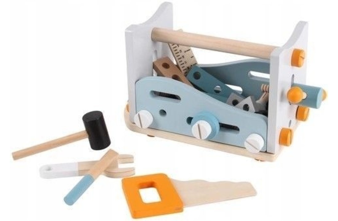 Houten workstation - kinderwerkplaats - 52-delig kindergereedschap
