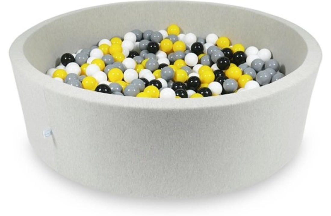 Ballenbak XXL - 700 ballen - 130 x 40 cm - ballenbad - rond grijs
