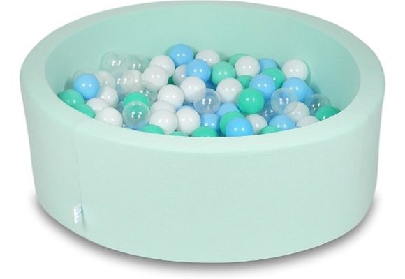 Ballenbak - 200 ballen - 90 x 30 cm - ballenbad - rond mint groen