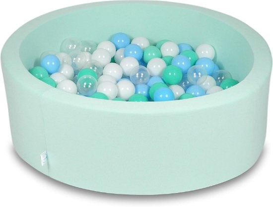Ballenbak - 200 ballen - 90 x 30 cm - ballenbad - rond mint groen