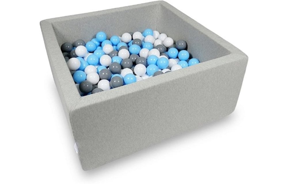 Ballenbak - 400 ballen - 90 x 90 x 40 cm - ballenbad - vierkant grijs