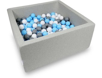 Ballenbak - 400 ballen - 90 x 90 x 40 cm - ballenbad - vierkant grijs