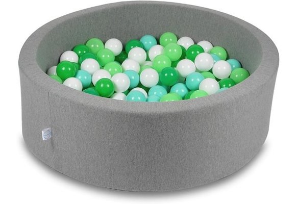 Ballenbak - 200 ballen - 90 x 30 cm - ballenbad - rond donker grijs