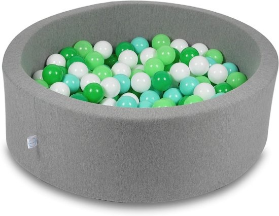 Ballenbak - 200 ballen - 90 x 30 cm - ballenbad - rond donker grijs