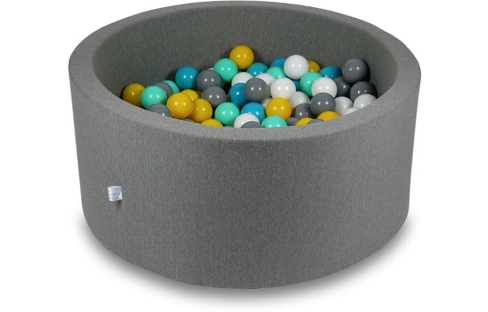 Ballenbak - 300 ballen - 90 x 40 cm - ballenbad - rond donker grijs