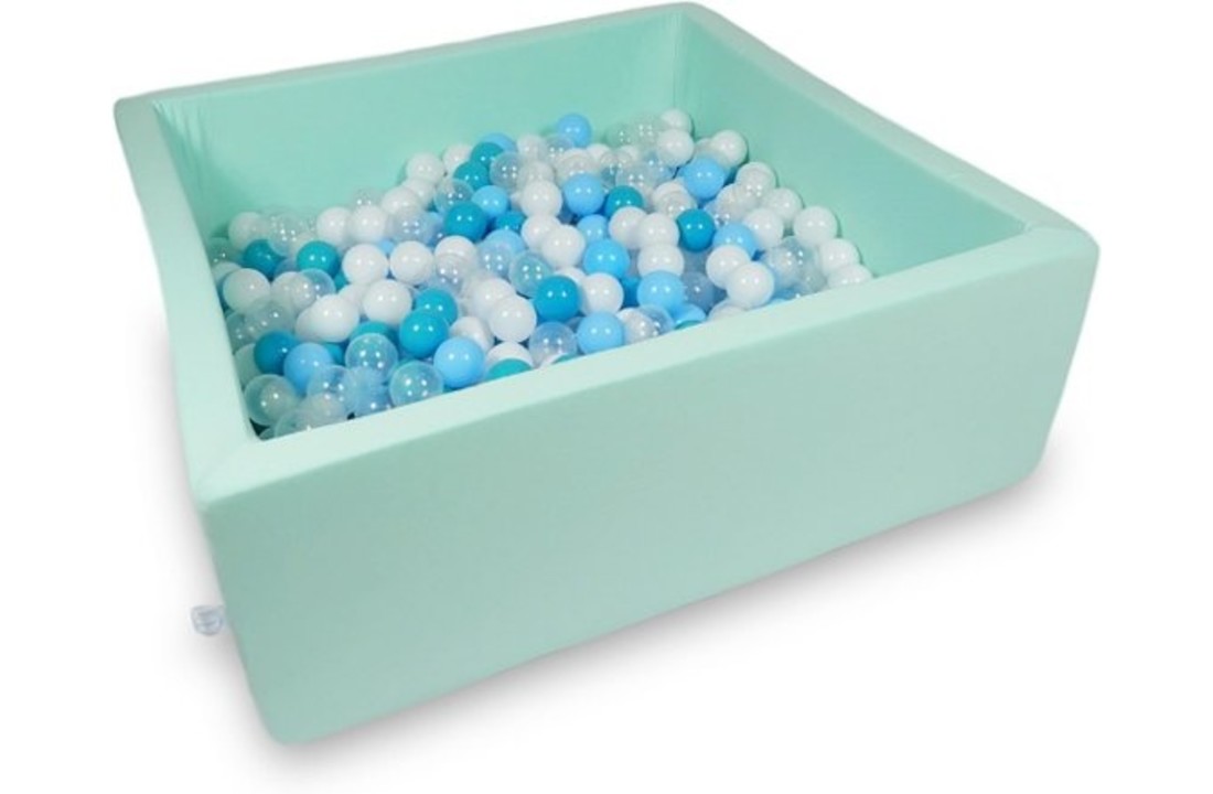 Ballenbak - 600 ballen - 110 x 110 cm - ballenbad - vierkant groen