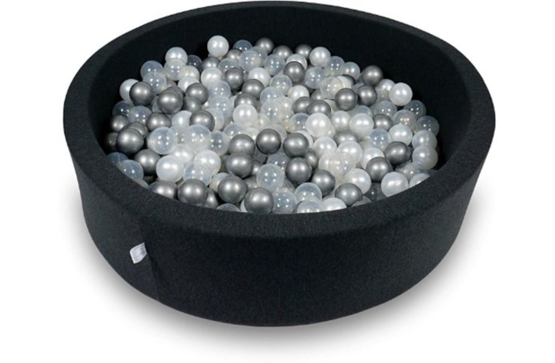 Ballenbak - 400 ballen - 115 x 30 cm - ballenbad - rond zwart