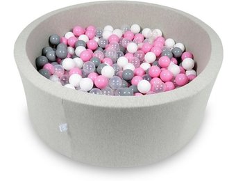 Ballenbak - 500 ballen - 115 x 40 cm - ballenbad - rond licht grijs