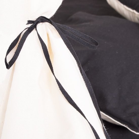 Wigwam tipitent speeltent - 4 delig 100% katoen Zwart / wit