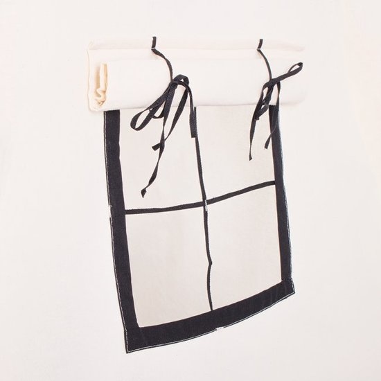 Wigwam tipitent speeltent - 4 delig 100% katoen Zwart / wit