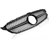 Grill geschikt voor MERCEDES W205 14- C450 AMG STIJL CHROOM GLANZEND ZWART