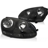 Koplampen geschikt voor VW Golf 5 10 03-09 - Jetta 2005/2011 - ZWART