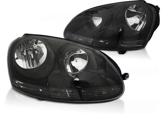 Koplampen geschikt voor VW Golf 5 10 03-09 - Jetta 2005/2011 - ZWART