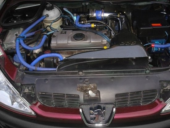 Sportluchtfilter geschikt voor Peugeot 106 91-03 - carbon look