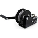 Professionele handlier met staaldraad 1500 kg 10 meter zwart