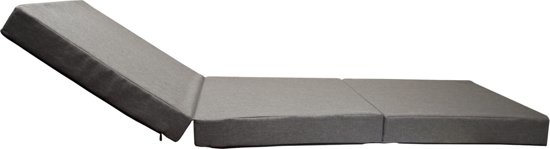 Logeermatras - grijs - camping matras - reismatras - opvouwbaar matras - 195 x 65 x 10