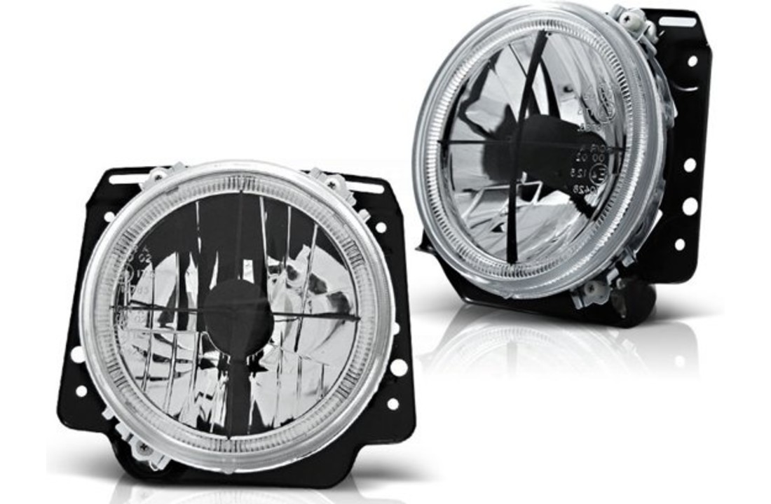Buitenste koplampen geschikt voor VW GOLF II 2 08 83-08 91 ANGEL EYES CHROOM