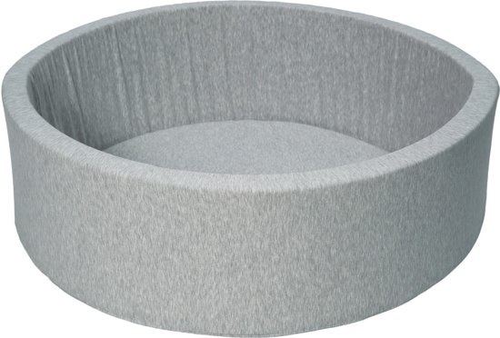Ballenbak grijs 90x30 cm met 150 ballen Ø 7 cm - stevig ballenbad - Multi gekleurd