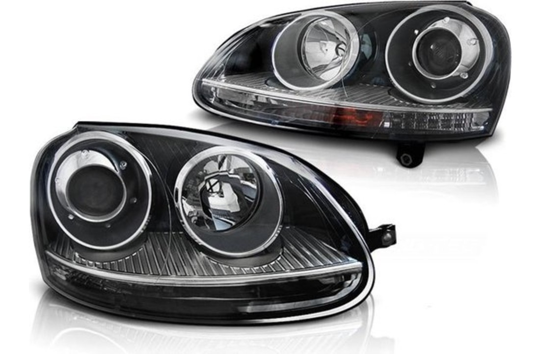 Koplampen geschikt voor VW GOLF 5 10 03-09 GTI - Jetta 2005/2011 - ZWART