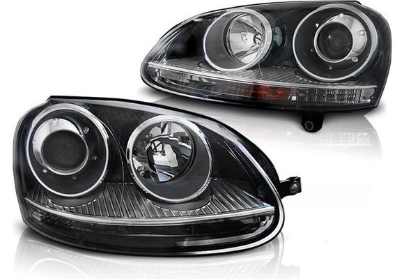 Koplampen geschikt voor VW GOLF 5 10 03-09 GTI - Jetta 2005/2011 - ZWART
