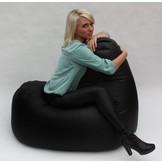 Zitzak sofa zwart - kunstleer fauteuil