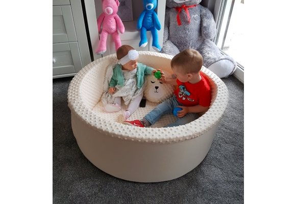 Ballenbak - stevig ballenbad - 90 cm - beige - zonder ballen