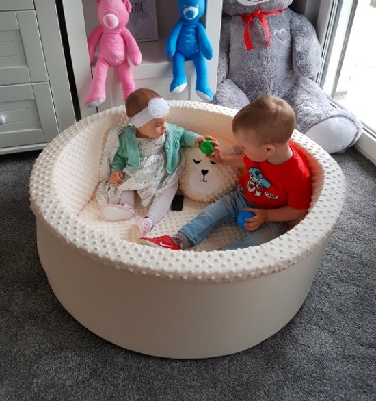 Ballenbak - stevig ballenbad - 90 cm - beige - zonder ballen