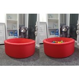 Rode Ballenbad - stevige ballenbak - 90 x 30 cm - 300 ballen - rood blauw geel groen