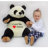 Pluche knuffel - Reuzenpanda beer - i love you forever - 55 cm