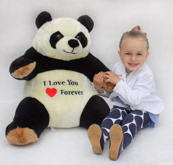 Pluche knuffel - Reuzenpanda beer - i love you forever - 55 cm