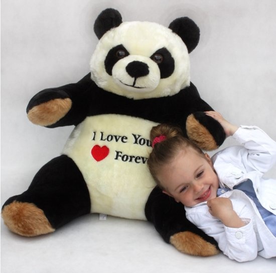 Pluche knuffel - Reuzenpanda beer - i love you forever - 55 cm