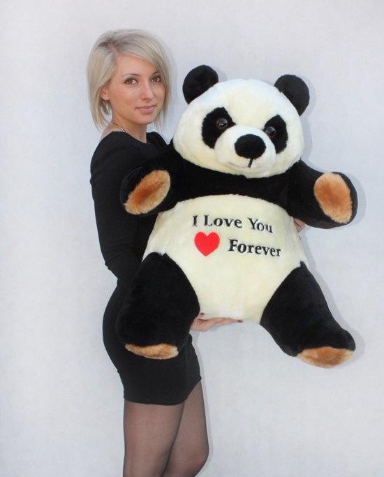 Pluche knuffel - Reuzenpanda beer - i love you forever - 55 cm