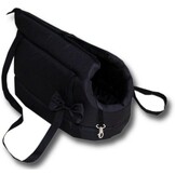 Hondendraagtas - kleine honden - honden transporttas - zwart - 36x19x23 cm - stijlvol - schoudertas