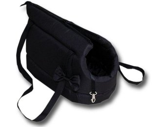 Hondendraagtas - kleine honden - honden transporttas - zwart - 36x19x23 cm - stijlvol - schoudertas